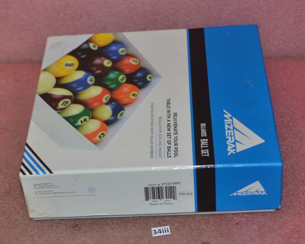 Mizerak Billiards Ball Set.
