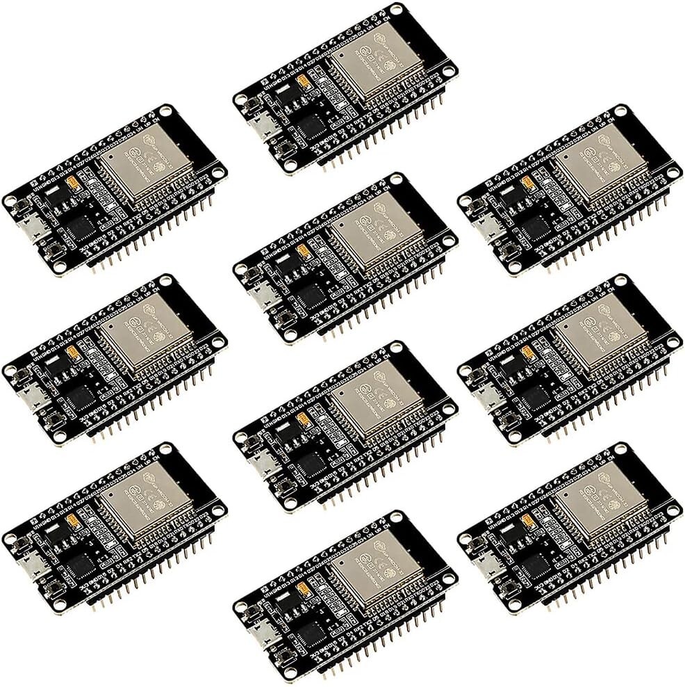 10PCS ESP32 Dual-Core Microcontroller Board - 2.4GHz WiFi & Bluetooth Module