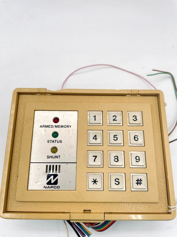 Napco Security System Numeric Keypad Panel Beige Wall-Mounted
