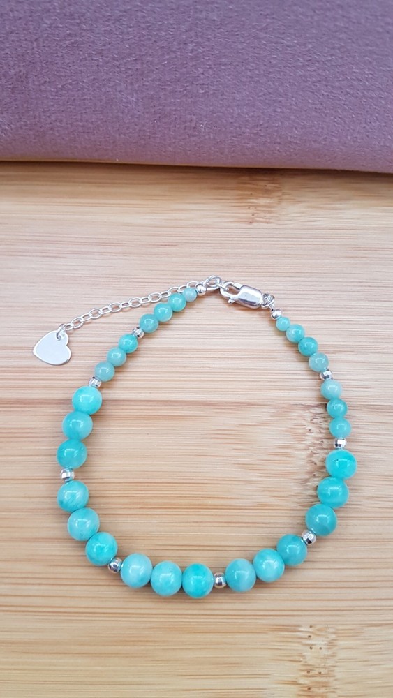 Amazonite And Sterling Silver bracelet.