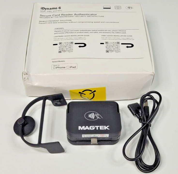Magtek 21087023 iDynamo 6 Secure Card Reader Authenticator USB-C for iOS/Android
