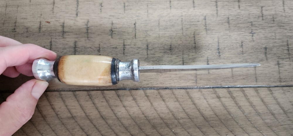Vintage Hand Made Hunting Knife With Bone Handle