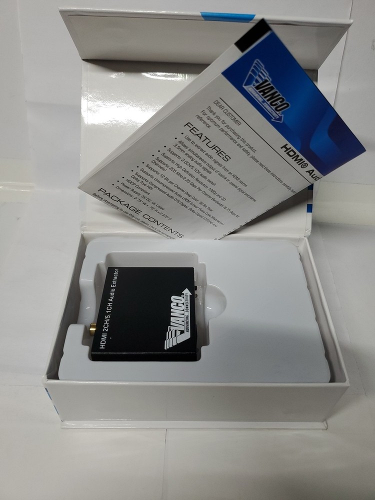 Vanco 280573 HDMI Audio Extractor 2CH/5. 1CH -
