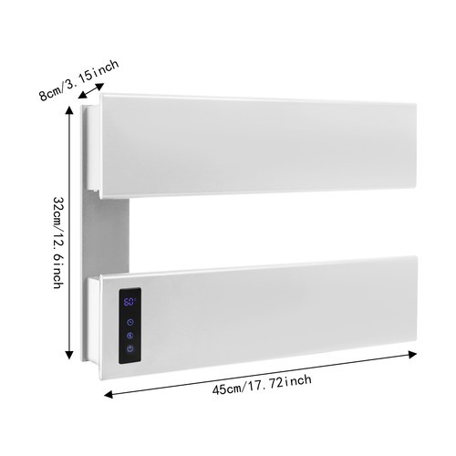 Electric Towel Rack, Wall-Mounted Heater with Adjustable Timer & Temperature