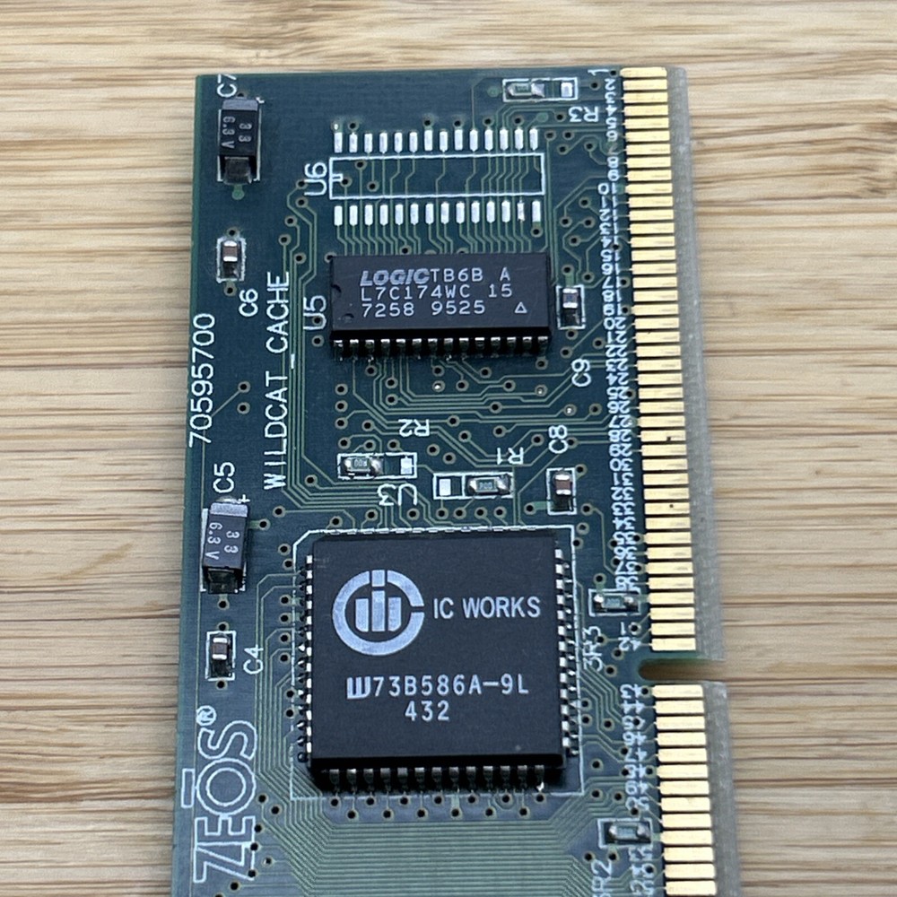 ZEOS Cache Memory WILDCAT CACHE Module IBM 70595700 80-pin PC AT Vintage IC Work