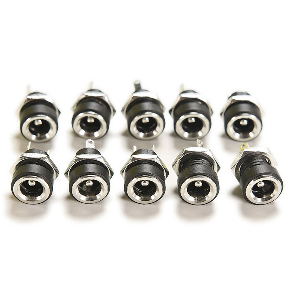 5.5mm x 2.1/2.5mm Round Chassis Female Panel Mount Socket DC Connector Jack Plug