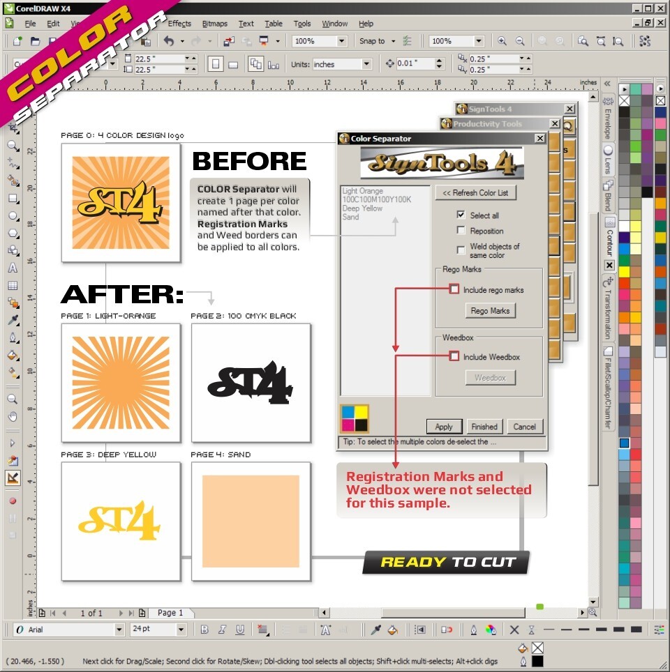 Sign Making Vinyl Cutting Software - SignTools 4 CorelDRAW & Adobe illustrator