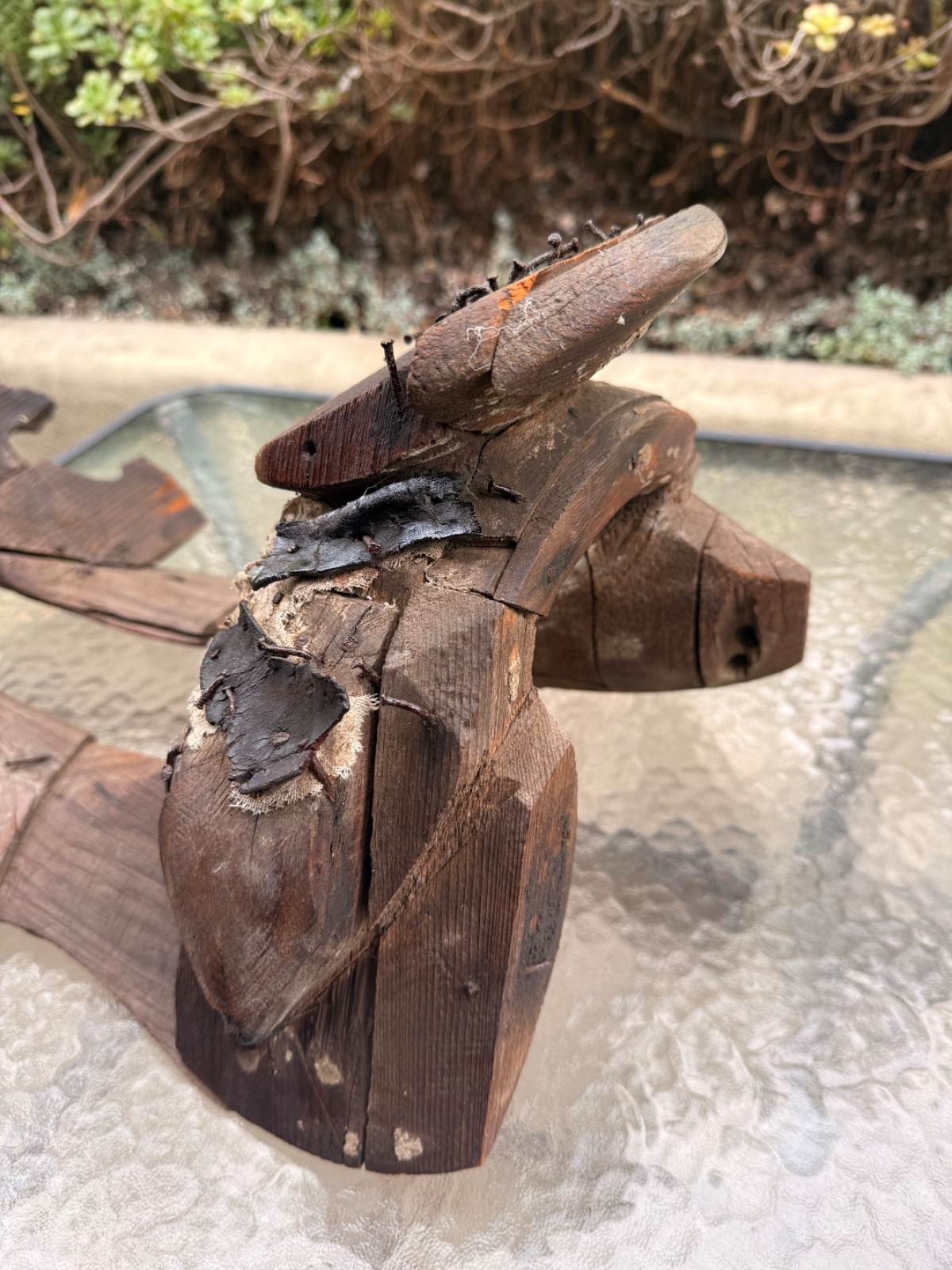 Old Antique Primitive Hand Carved Wooden Saddle Western Americana