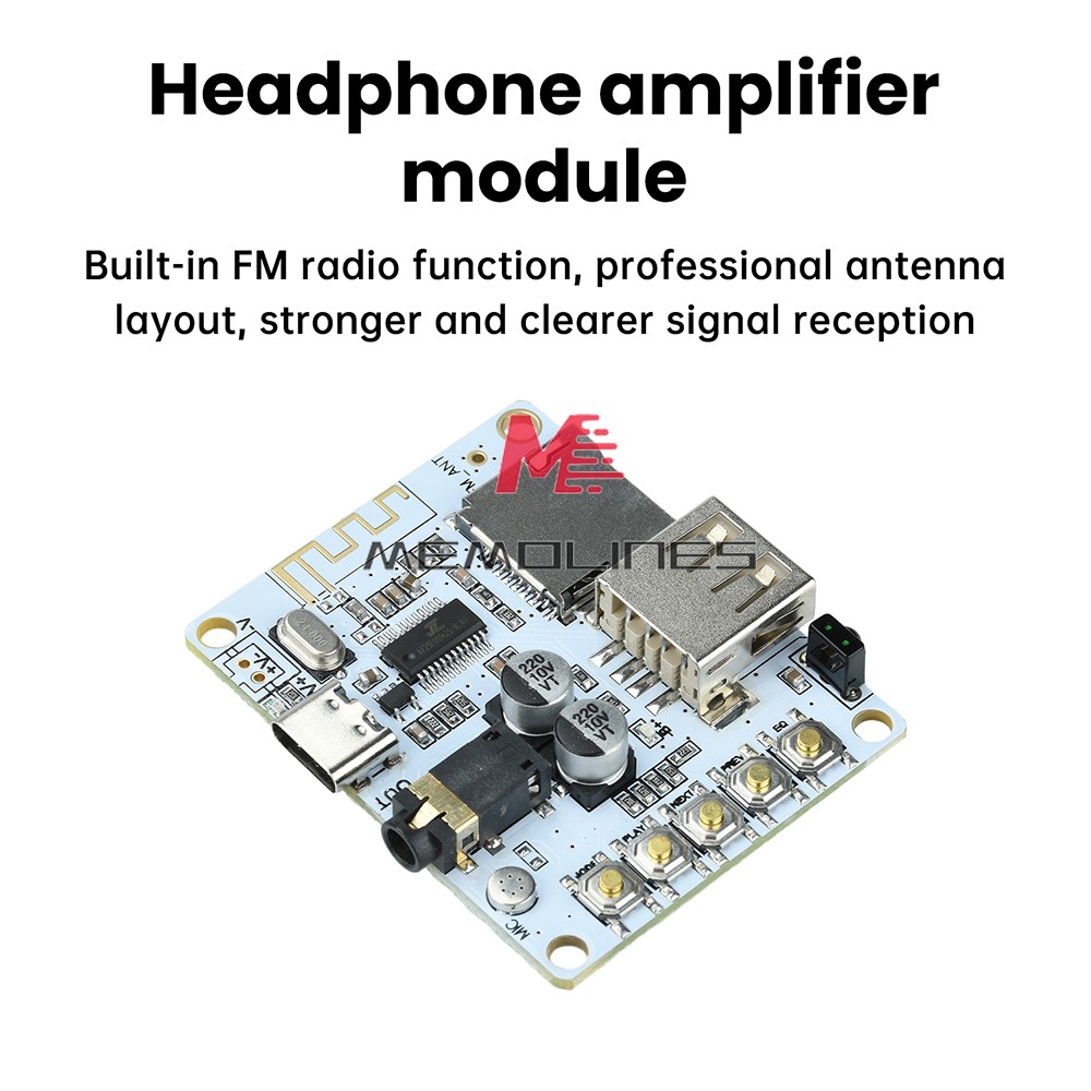 Bluetooth 5.4 Audio Receiver Board mp3 Lossless Decoder Decoding Module Type C
