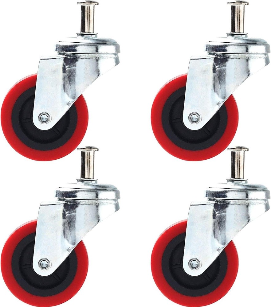 Durable 2.5" Polyurethane Swivel Casters - Perfect for Service Carts & Stools