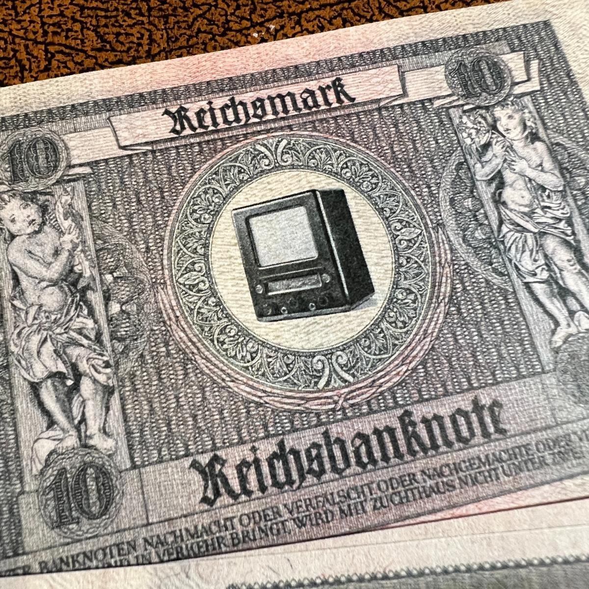 1945 Germany 5 3rd Reich set of Reichsmark banknotes. Hitler, Goebbels, Goering.