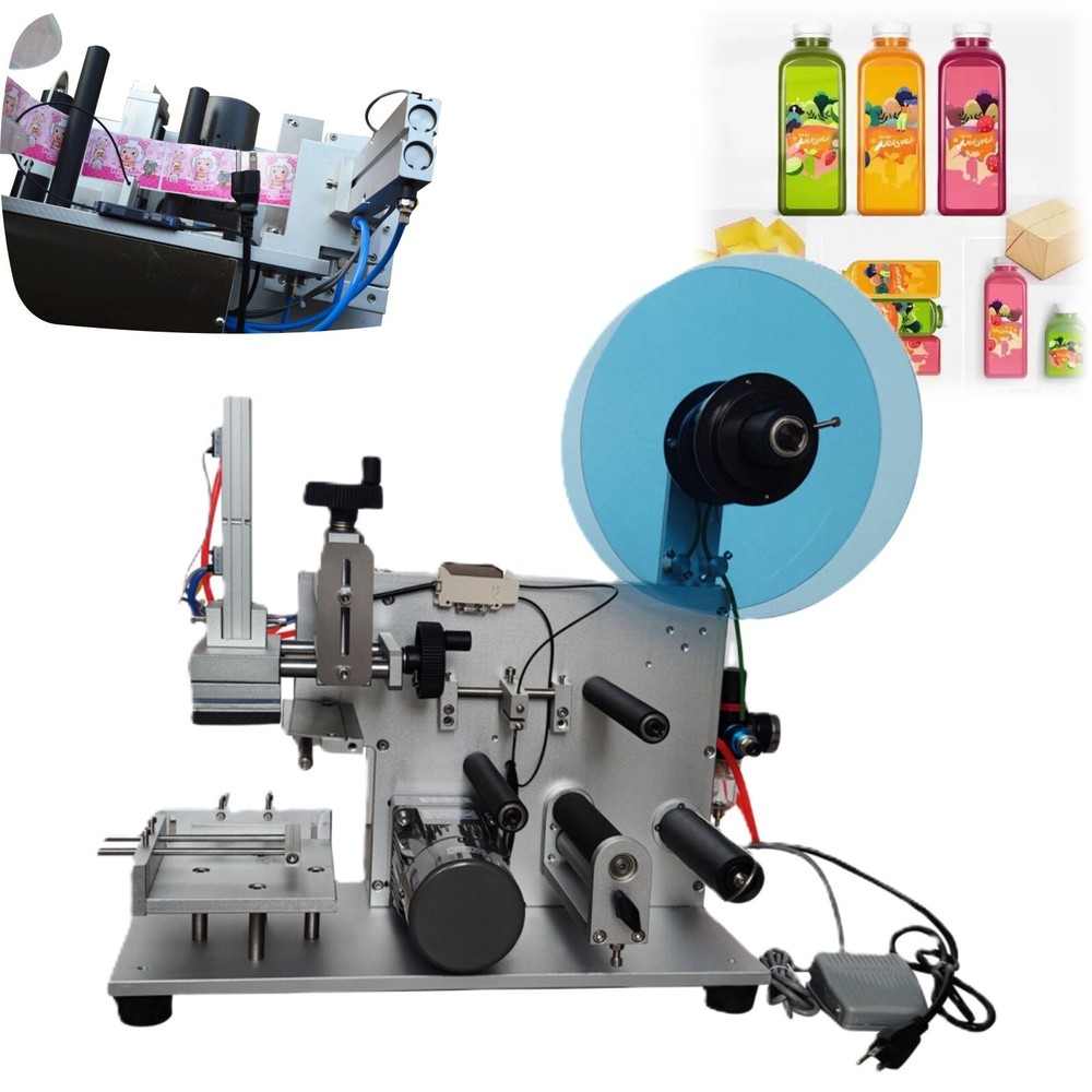 110V LT60 Semi-automatic Flat Surface Labeling Machine Square Bottle Labeler