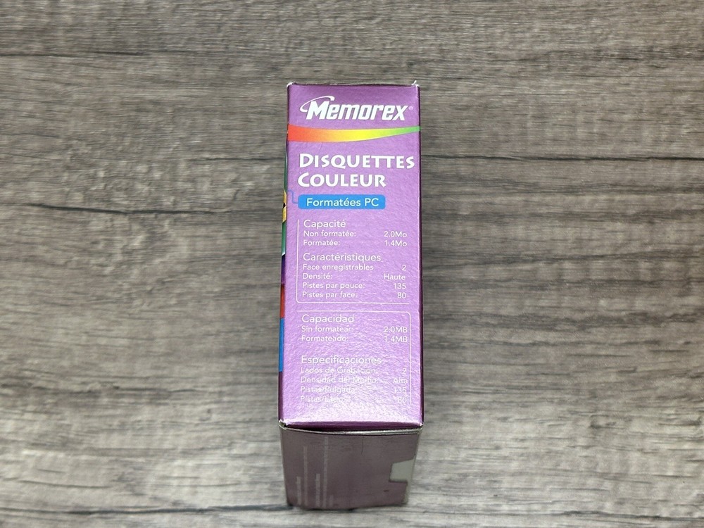 Memorex Cool Disks 5 pack, PC Formatted 3.5 Floppy Diskettes 1.4 MB Partial