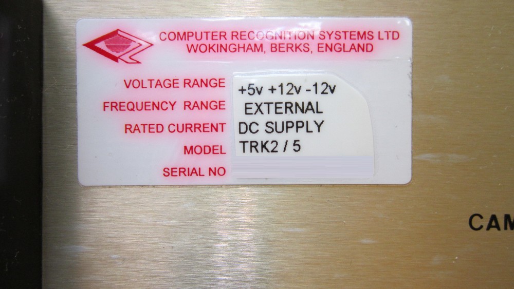 Computer Recognition Systems TRK2/5 VME Control Rack Bio-Rad Quaestor Q5 Surplus