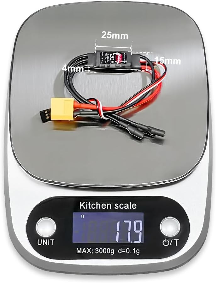 High-Performance 20A Brushless Motor Controller - Lightweight, Small & Reliable