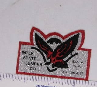 Inter-State Lumber Co Coal Sticker Mining Eagle Logo Vintage Glitter