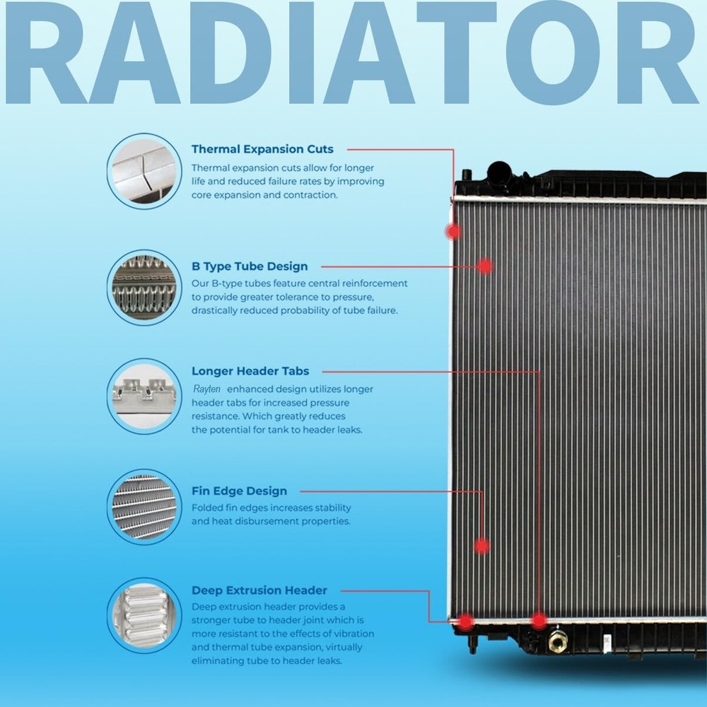 13641 Radiator Compatible with 2017-2020 Chrysler Pacifica
