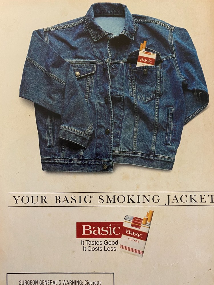 Basic Cigarettes, Full Page Vintage Print Ad