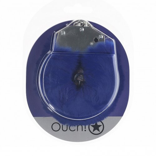 Ouch! Heavy-duty Fluffy Handcuffs - Navy
