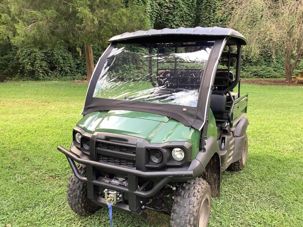 UTV Front Window Shield Soft Windshield for Kawasaki Mule 600 /610 4x4 2015-2019