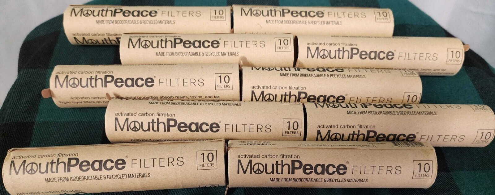 MouthPeace ORIGINAL Carbon Filter Replacements - 10 Packs of 10pc Filter Rolls