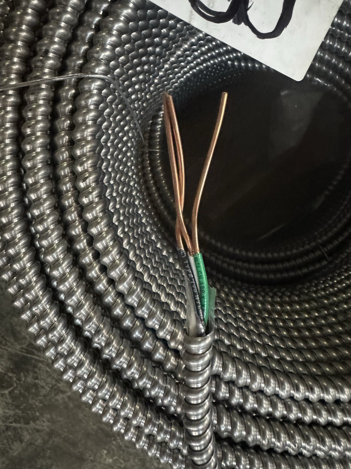 CME MC-A Alum Armor W Green Ground 250ft 600V 12/2 Metal Clad Cable
