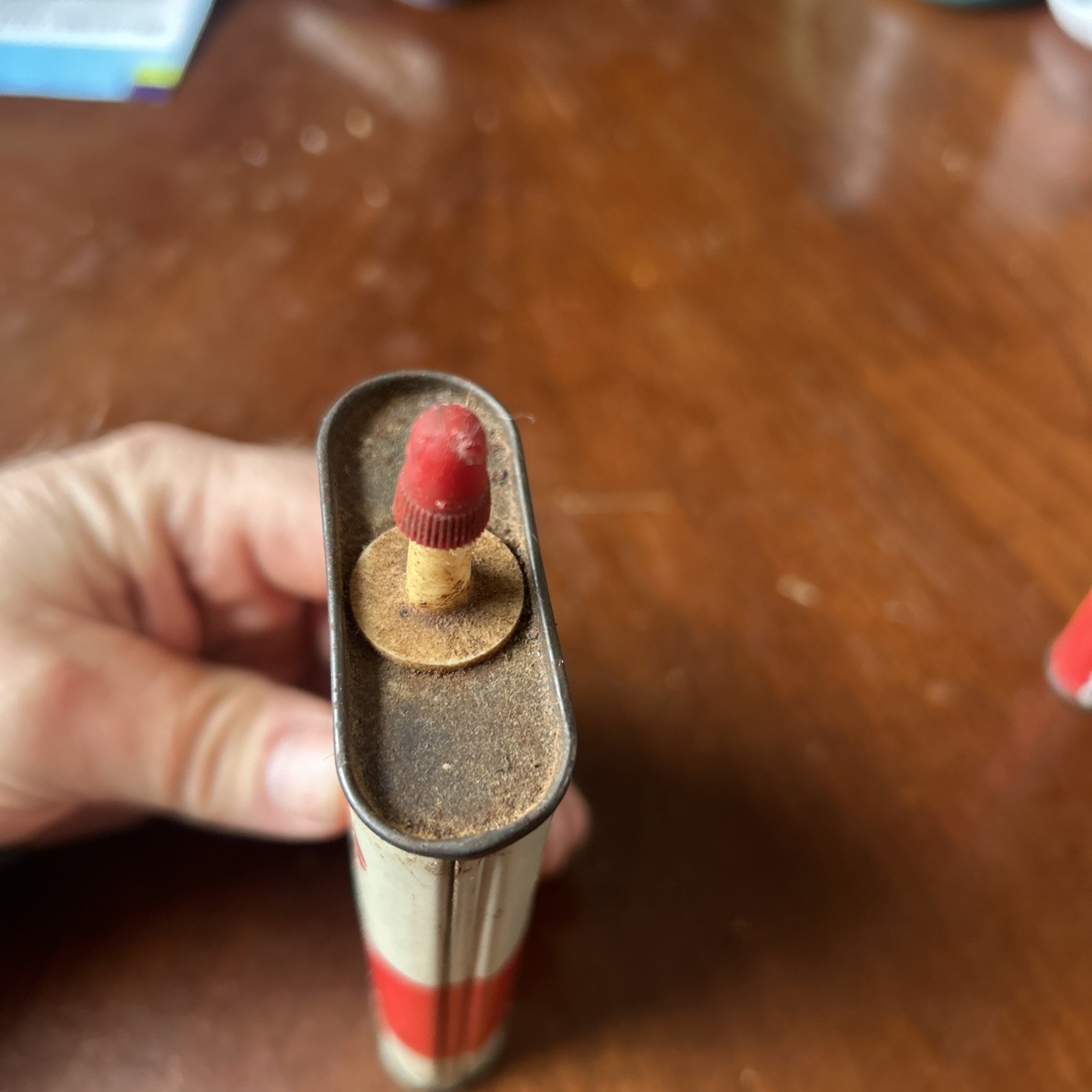 VINTAGE Lubri- Tech CYCLE OIL CAN Small Advertising Oiler