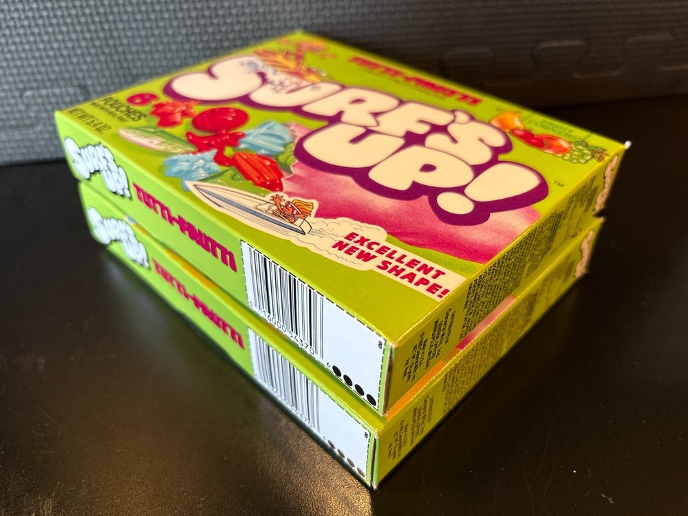 Surfs Up fruit snacks - 2 empty custom design display boxes