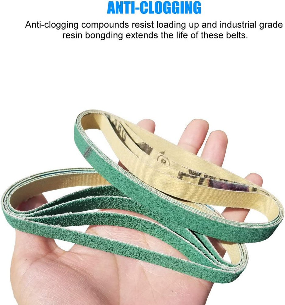 24 Pack 1/2" X 10" Replacement Knife Sharpener Sander Belt Kit for Work Sharp WS