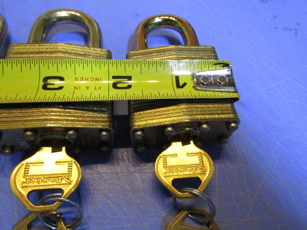 5– Master Lock DG Padlock, US Keyed Different Hardened, Key retained when opened