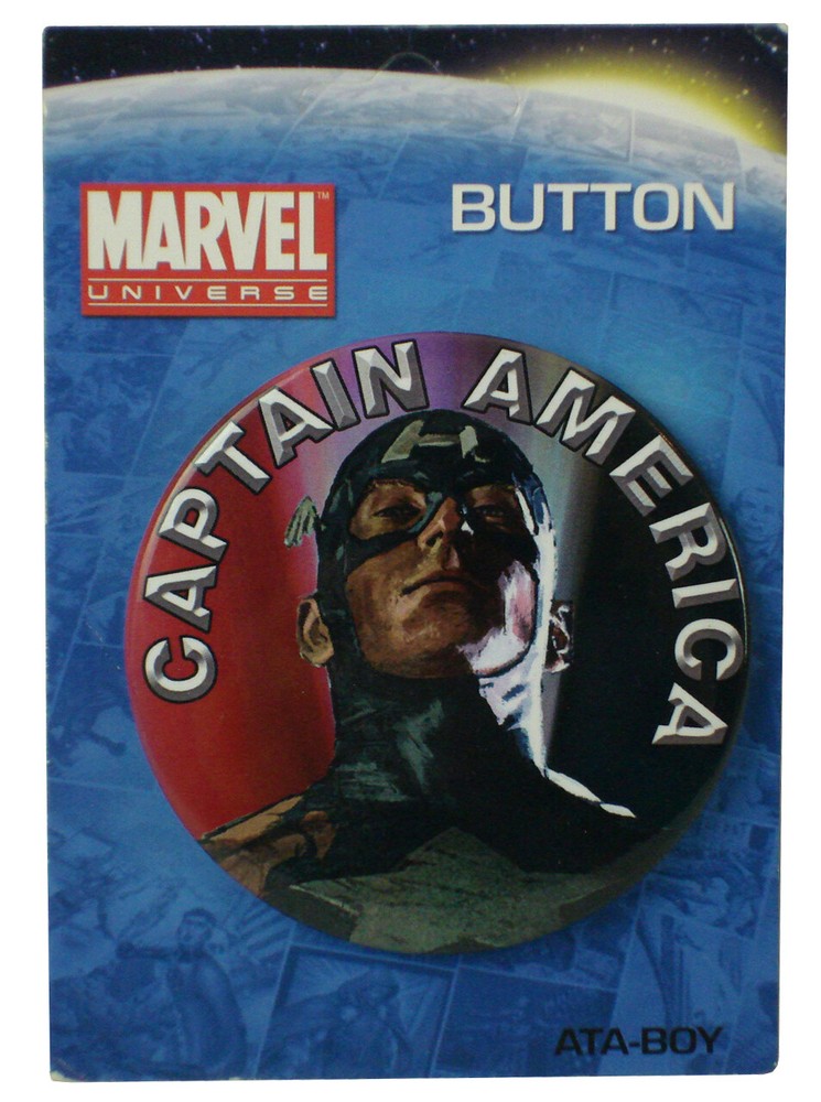 Marvel Comics Captain America Pin 3-Inch Pin Back Button Avengers New
