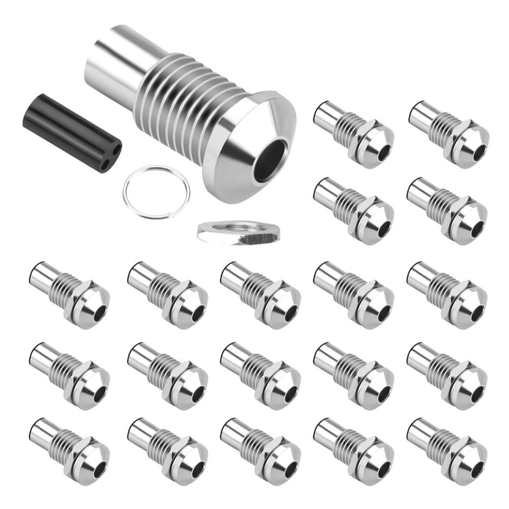 20Pack 5MM Copper Chrome LED Holders - Waterproof Bezel for Secure Mounting