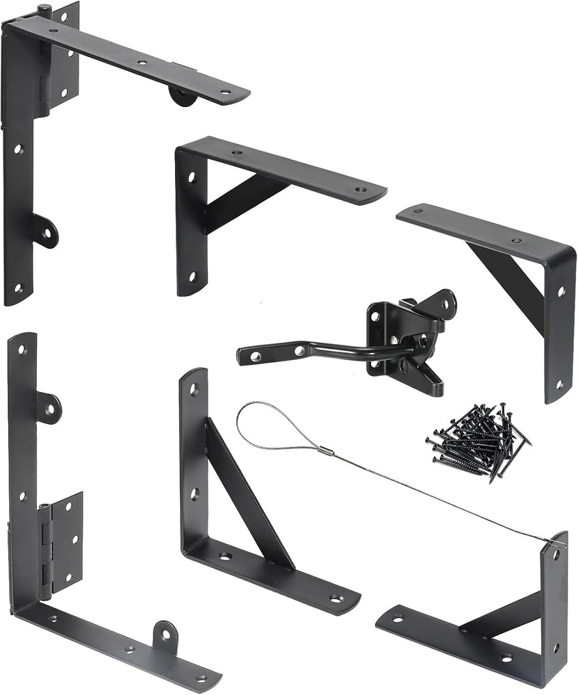 Fence Gate Kit Gate Hardware, 1 Set Anti Sag Gate Kit Gate Frame Cornor Brackets