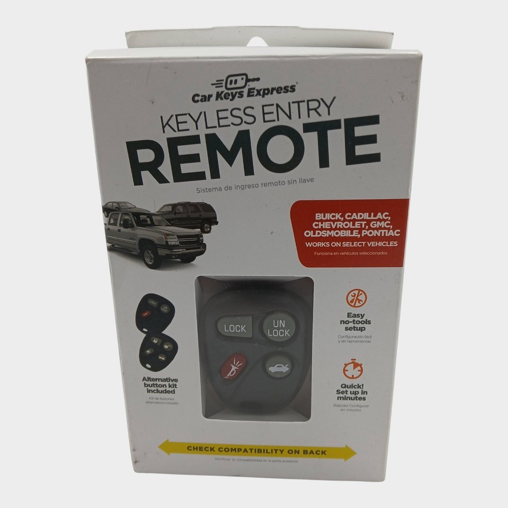 Car Keys Express GM Keyless Entry Remote 4 Button GMRM-4TZ0RE - Untested