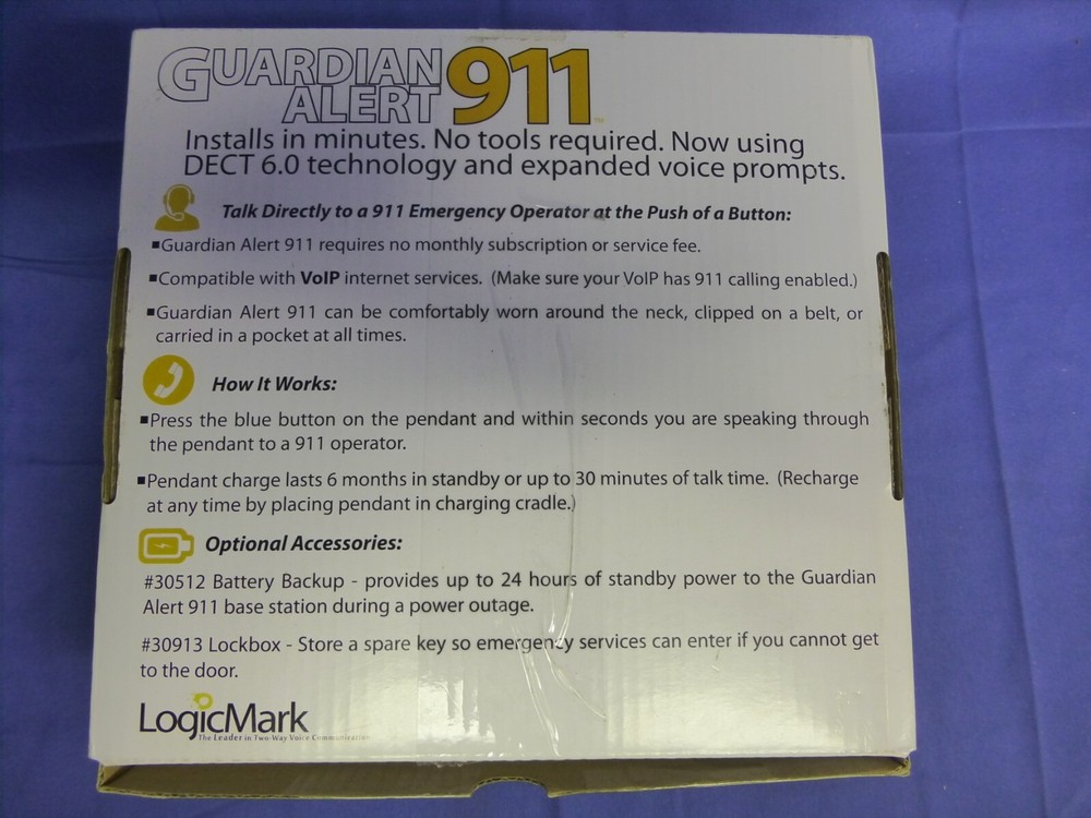 Logicmark Guardian Alert 911 Model 30511 Emergency System