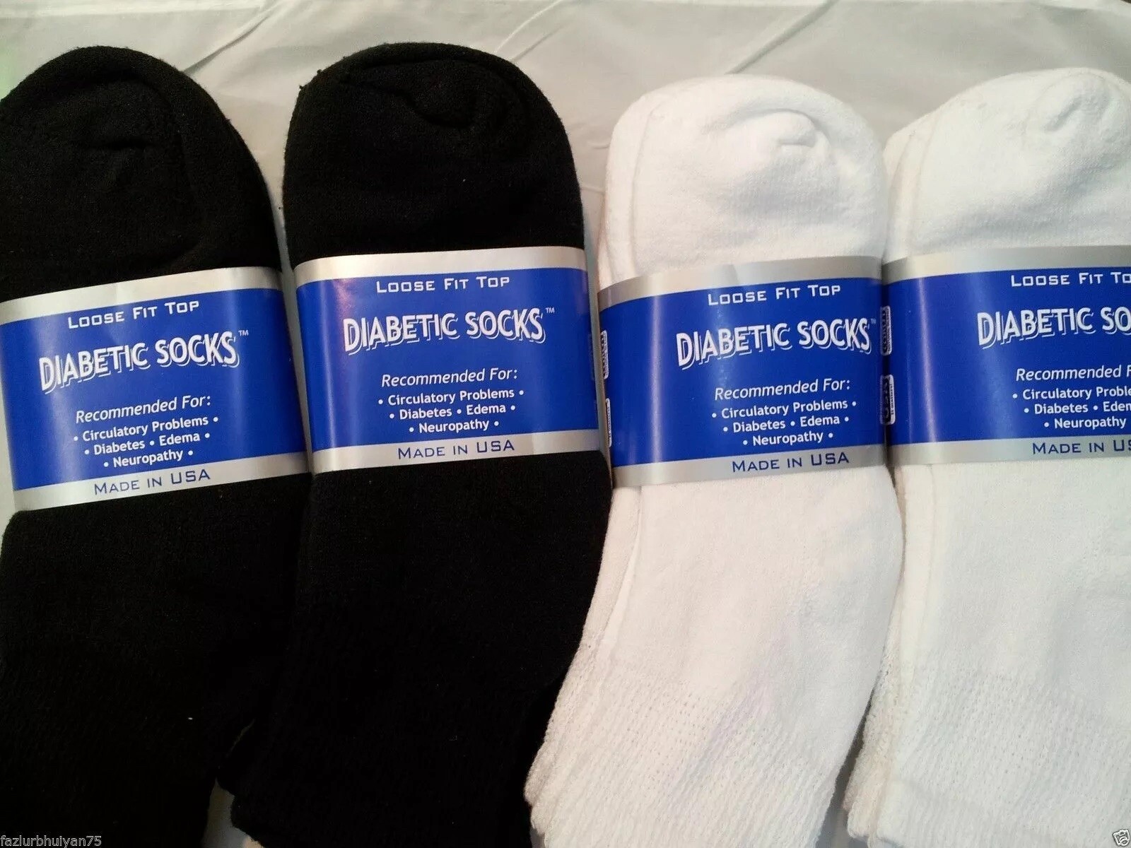 BEST QUALITY 3, 6, & 12 pairs Diabetic Socks Physician Approved MADE IN USA