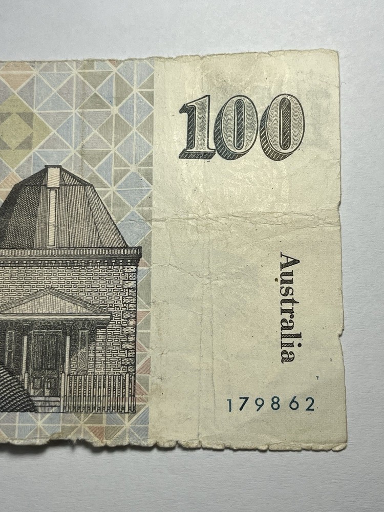 RARE ERROR 1985 $100 Paper Note_Fraser & Johnston_Missing prefix & Dropped ONE