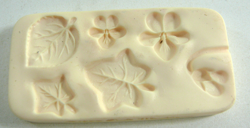 Push mold Lot: Hands & assorted fall leaves for Polymer Clays
