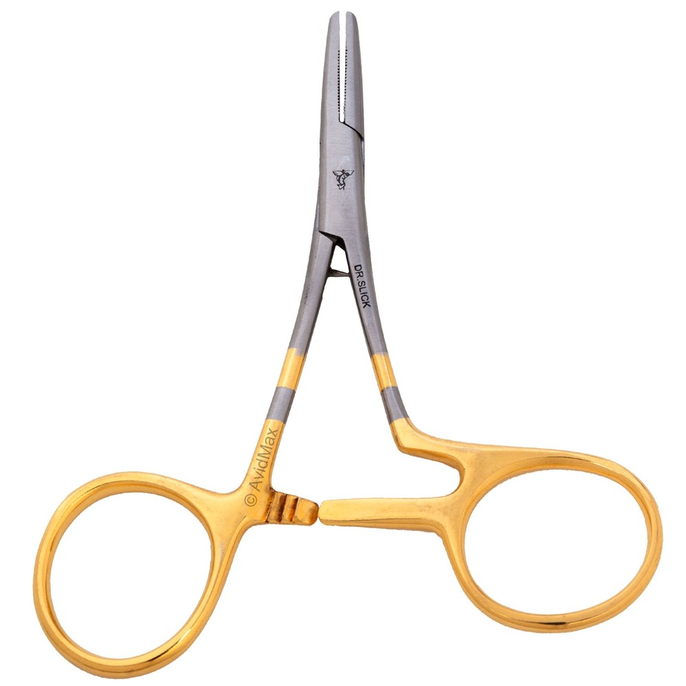 Dr. Slick 4 in Twisted Loop Clamp Forceps Straight Jaw Tool
