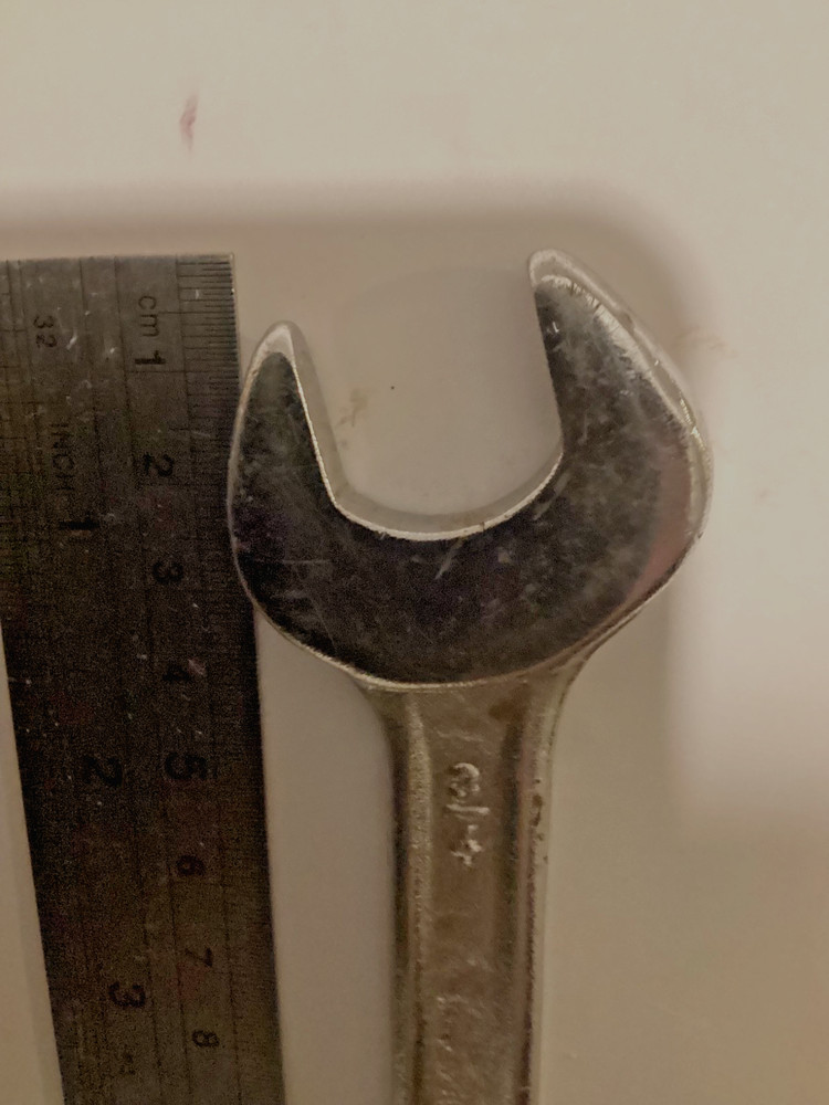 Drop forged, double open end spanner, size 3/4 5/8
