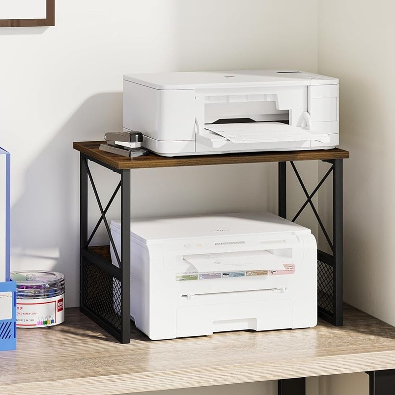 Sturdy Printer Stand Organizer Desk Multifunctional Storage Shelf Easy Assembly