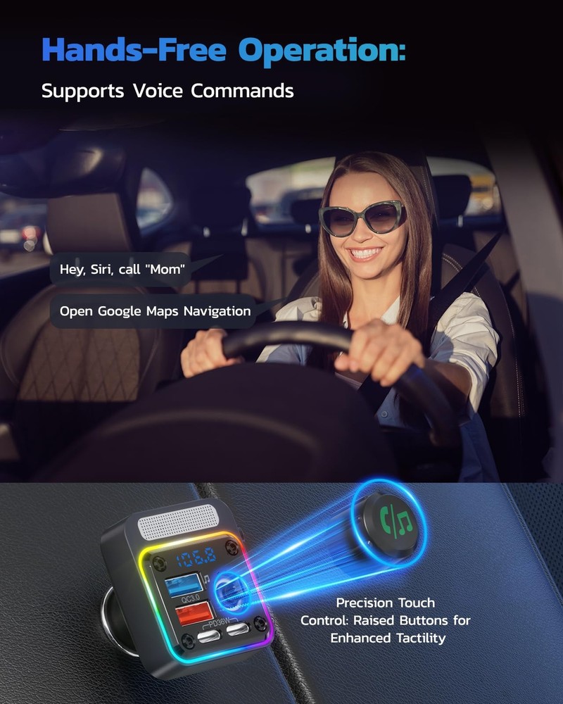 Cargador De Carro Para Celulares Con Blutu Bluetooth Musica Radio FM Llamadas