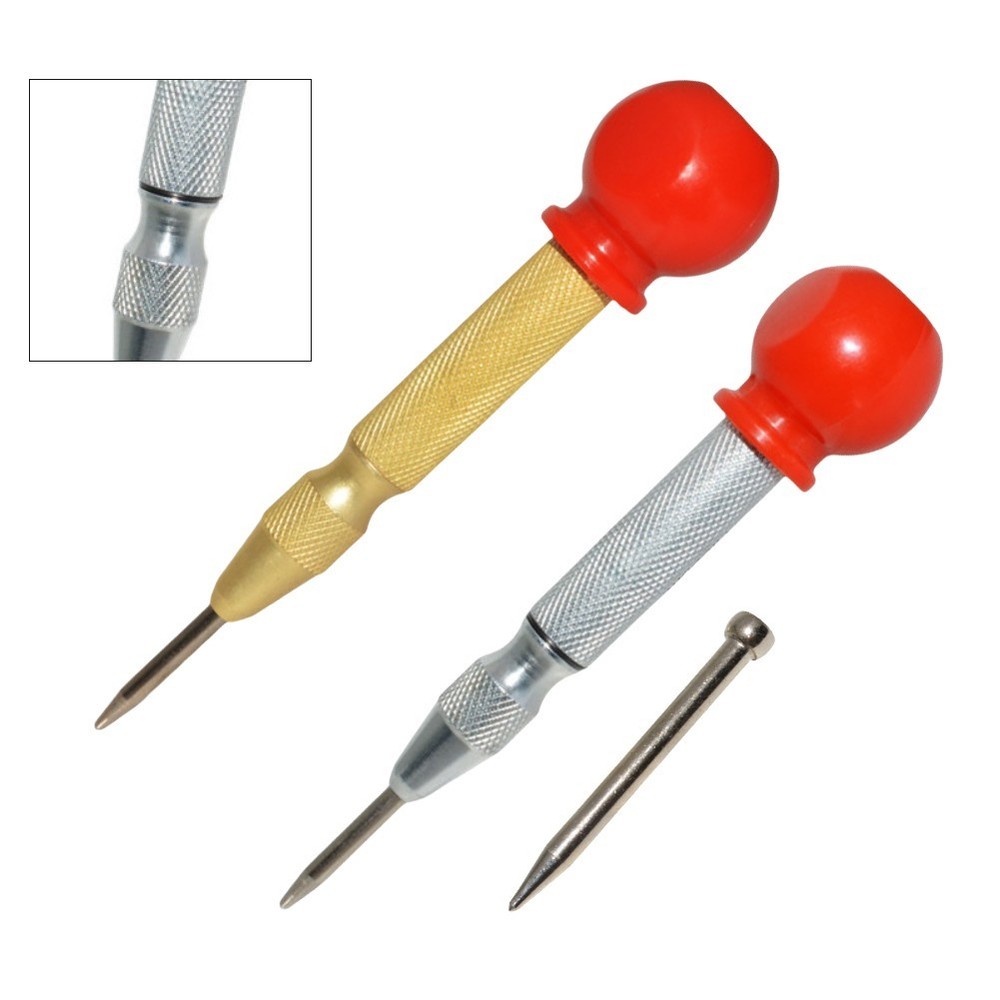 Compact Automatic Center Punch for Wood and Metal with Adjustable Force