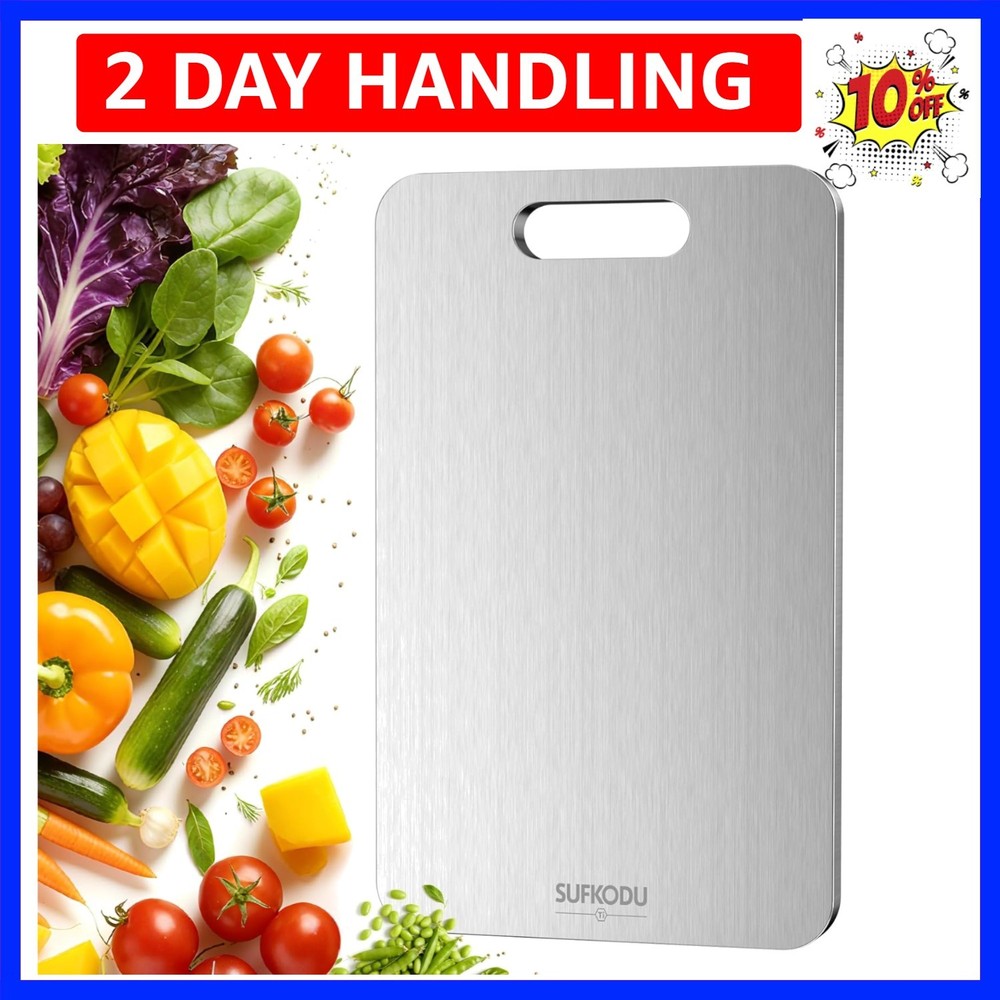 Titanium Cutting Board, 100% Pure Titanium Cutting Boards for Kitchen, Double...