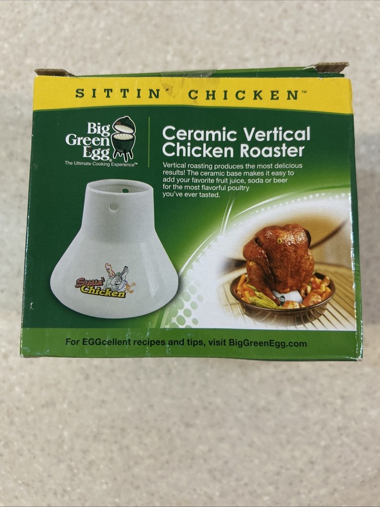 Big Green Egg Ceramic Chicken Roaster - New