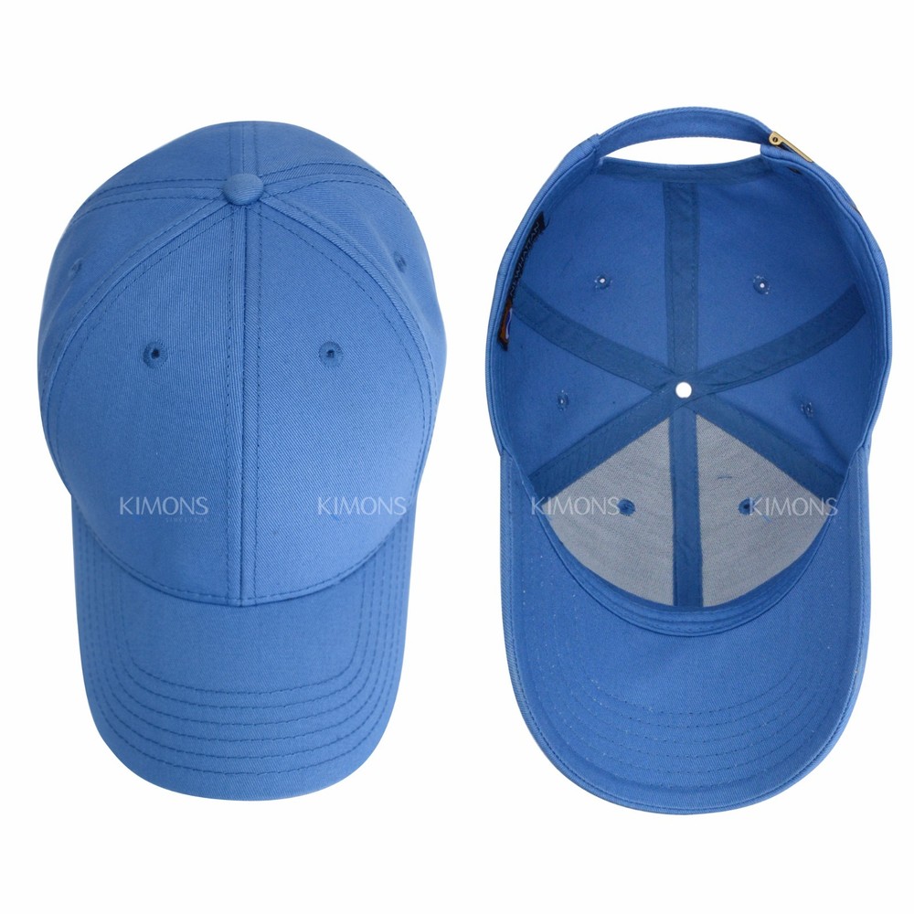 Constructed Cotton Baseball Cap Hat Adjustable Polo Style Plain Solid Men Women