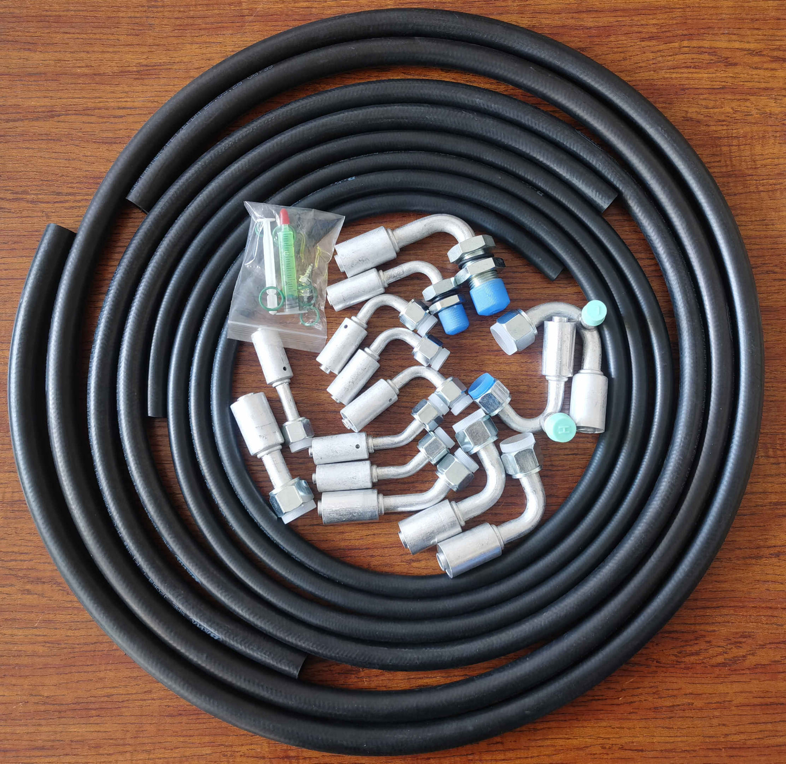 A/C Air Conditioning Ext Length Hoses & Fittings & O-rings Kit Universal USA