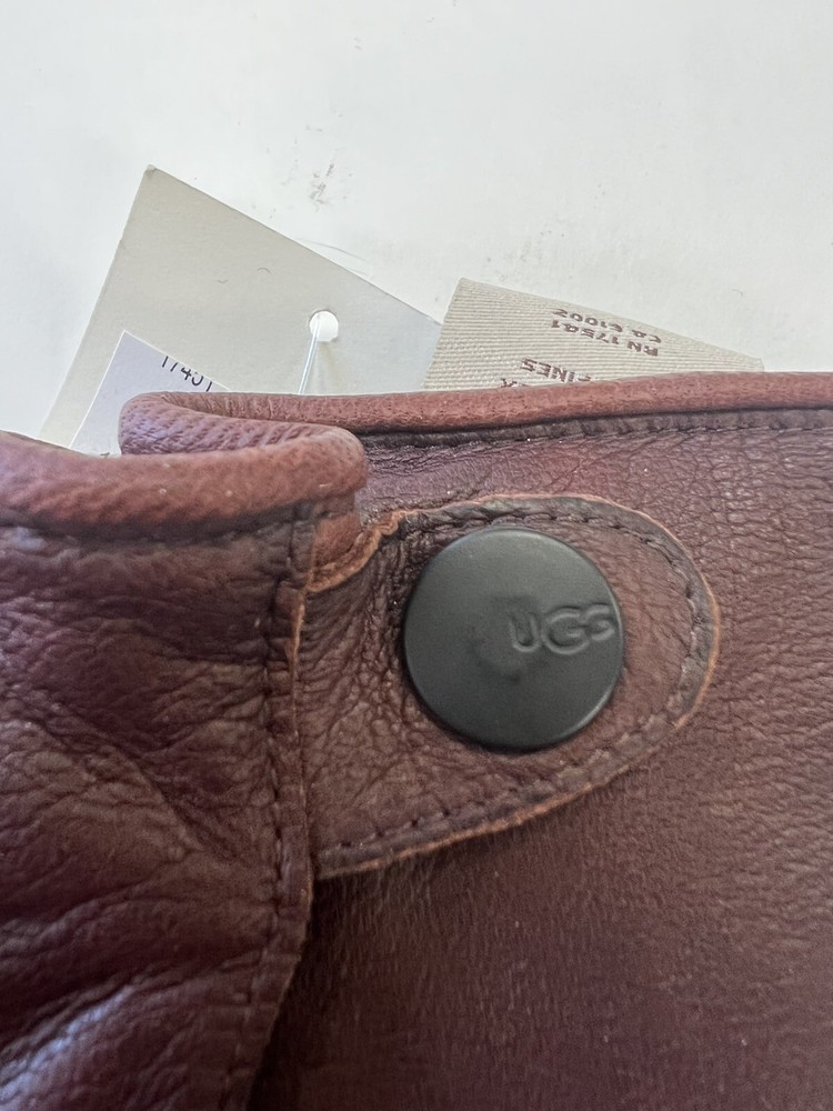 UGG Australia Leather Gloves Cognac Medium NWT