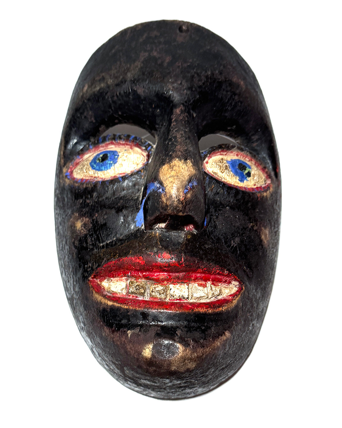 Vintage Antique Mexican Hand Carved Traditional Wooden Mask from Mexico