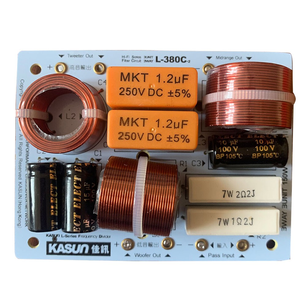 2PCS L-380C 200W HiFi Speaker Frequency Divider Crossover Filter 3Way